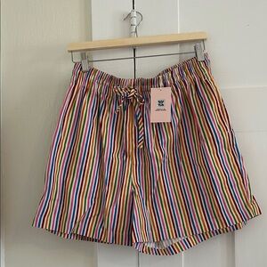 NWT Lucy & Yak Charlie Multicolor Stripe Shorts Size M